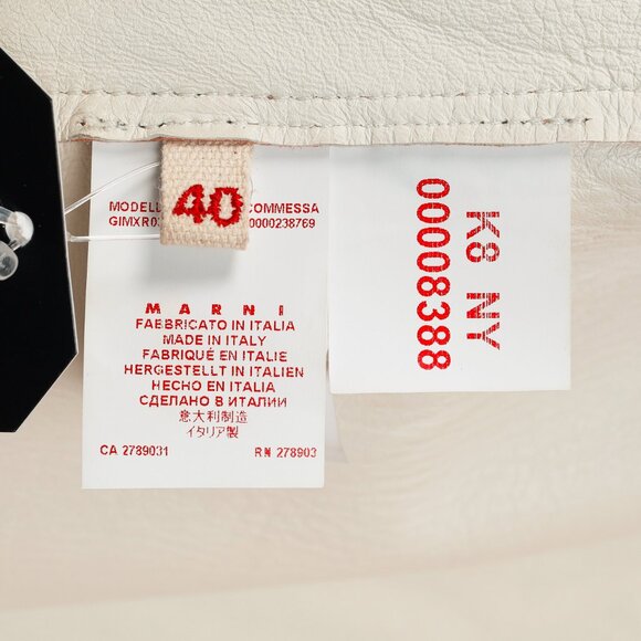 Marni R/15 Peach Leather Tulip-Print Jacket - Picture 9 of 12